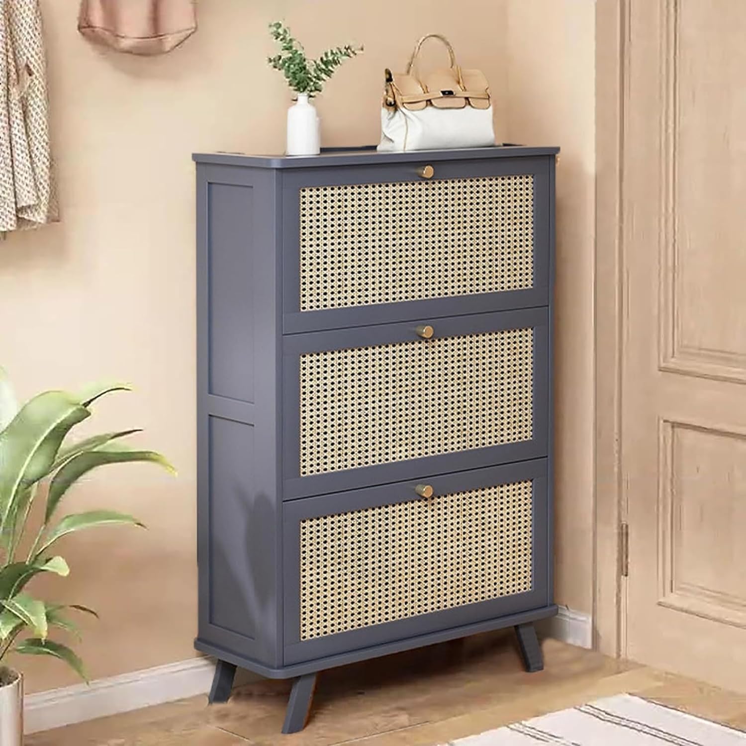 Armário de Sapatos de Bambu