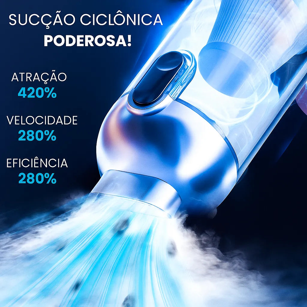aspirador de pó para carro com sucção ciclônica poderosa e forte