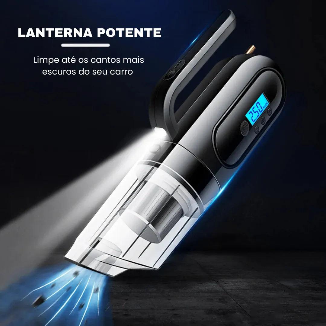 spirador de pó para carro portátil com lanterna, ideal para limpeza em locais escuros
