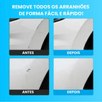 Imagem mostra resultado rápido da caneta reparadora de arranhões do carro