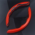 Capa antiderrapante vermelha para volante de carro, fácil de instalar e usar