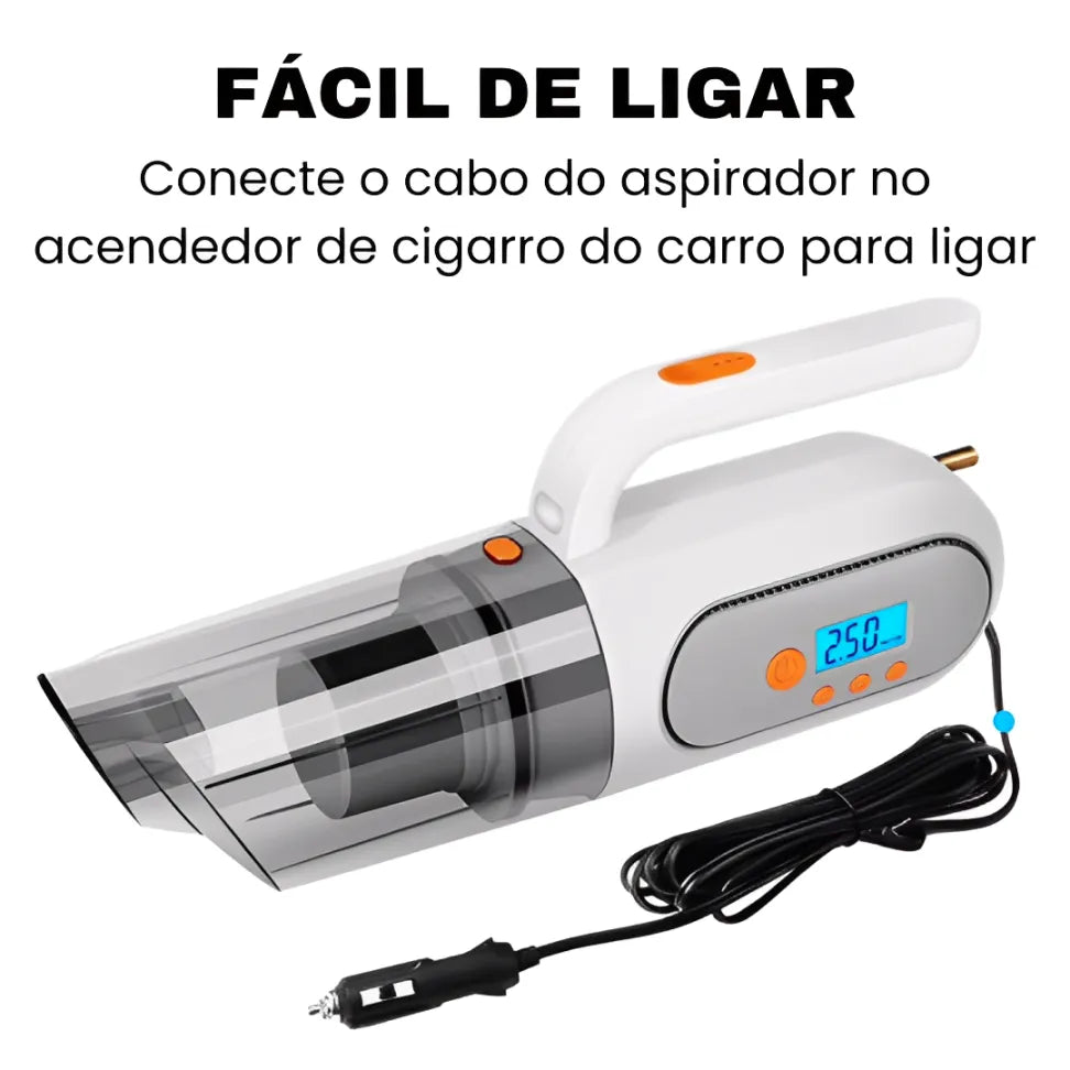 Aspirador De Pó Para Carros - Portátil e Compressor de ar