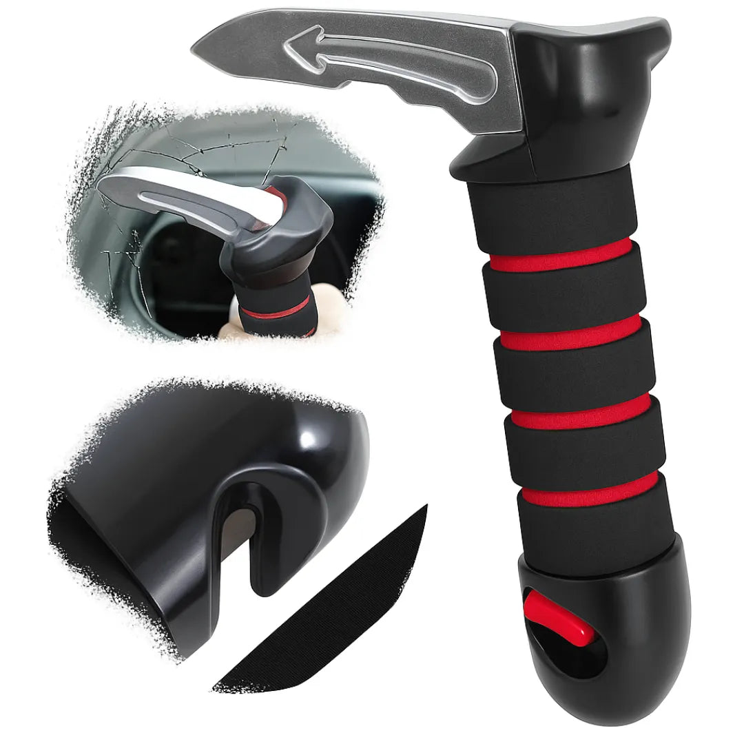 Martelo de Emergência 3 em 1 Para Carro