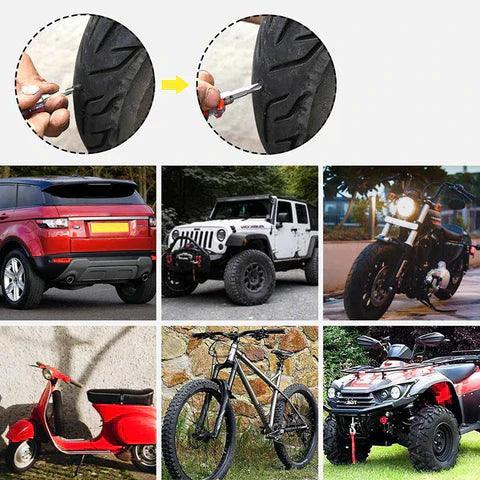 Kit reparo rápido para pneus, simples de usar e serve para todos os modelos de carros 
