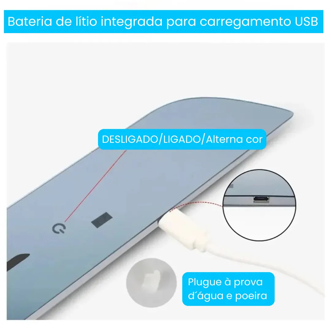 Led para Soleira de Carro com bateria forte