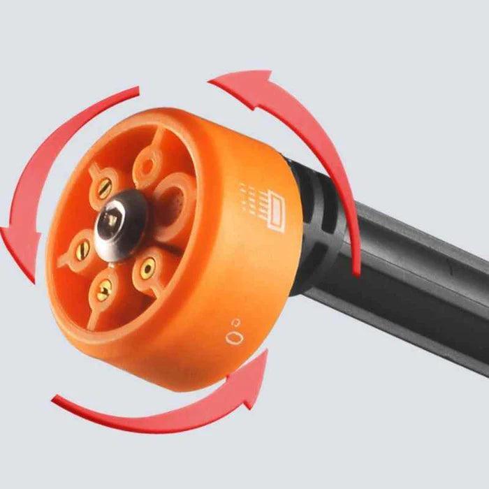 Regule a pistola de alta pressão, apenas girando o bico dela, uso versátil e prático.