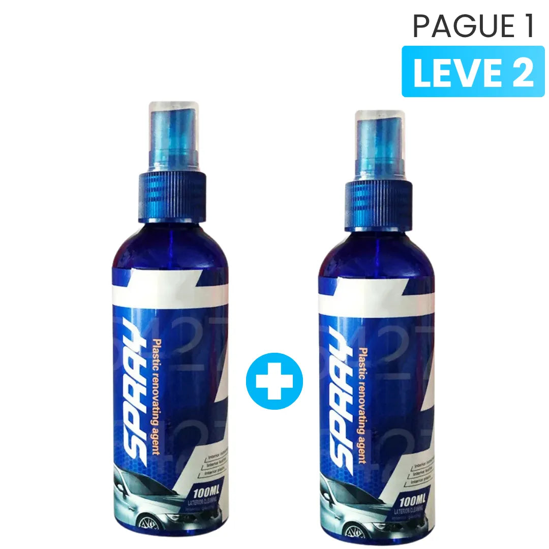 Renovador de plástico automotivo com brilho instantâneo em promoção: leve 2, pague 1
