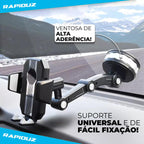 Melhor suporte de celular para carro com fixação no painel.