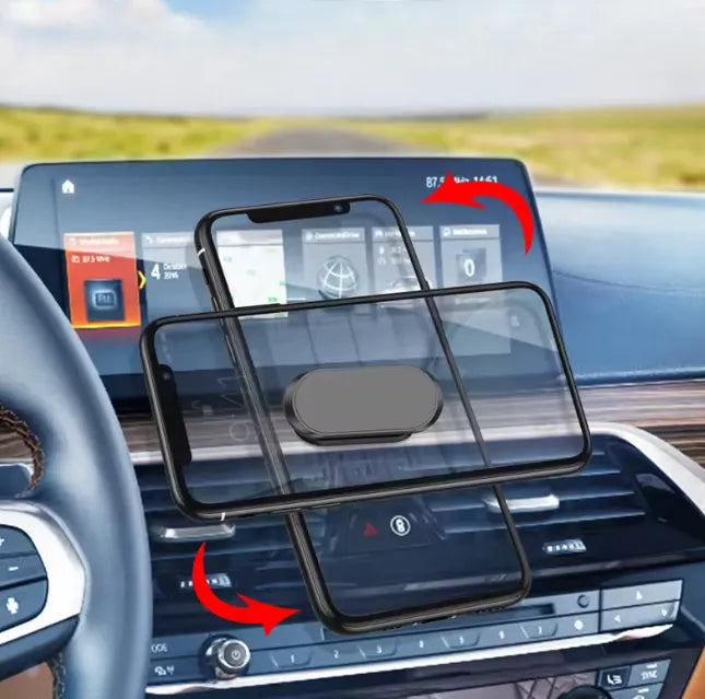 Suporte de celular com imã pretendo a campinha, gire seu celular apenas tirando ele e colocando na posição que você queira!