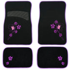 Tapete de carro com visual de flores roxas, estilo marcante e proteção completa