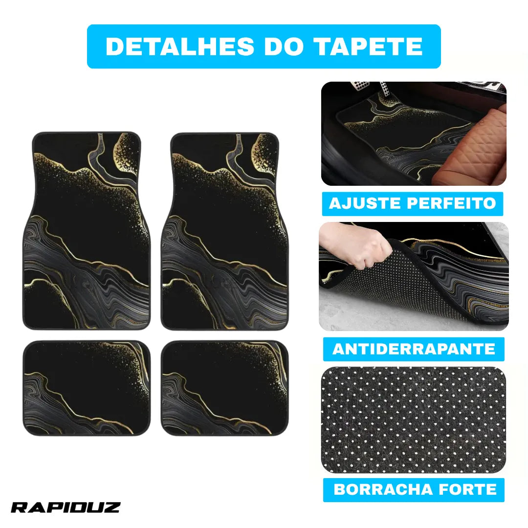 Tapete de carro com ajuste universal, base antiderrapante e borracha forte