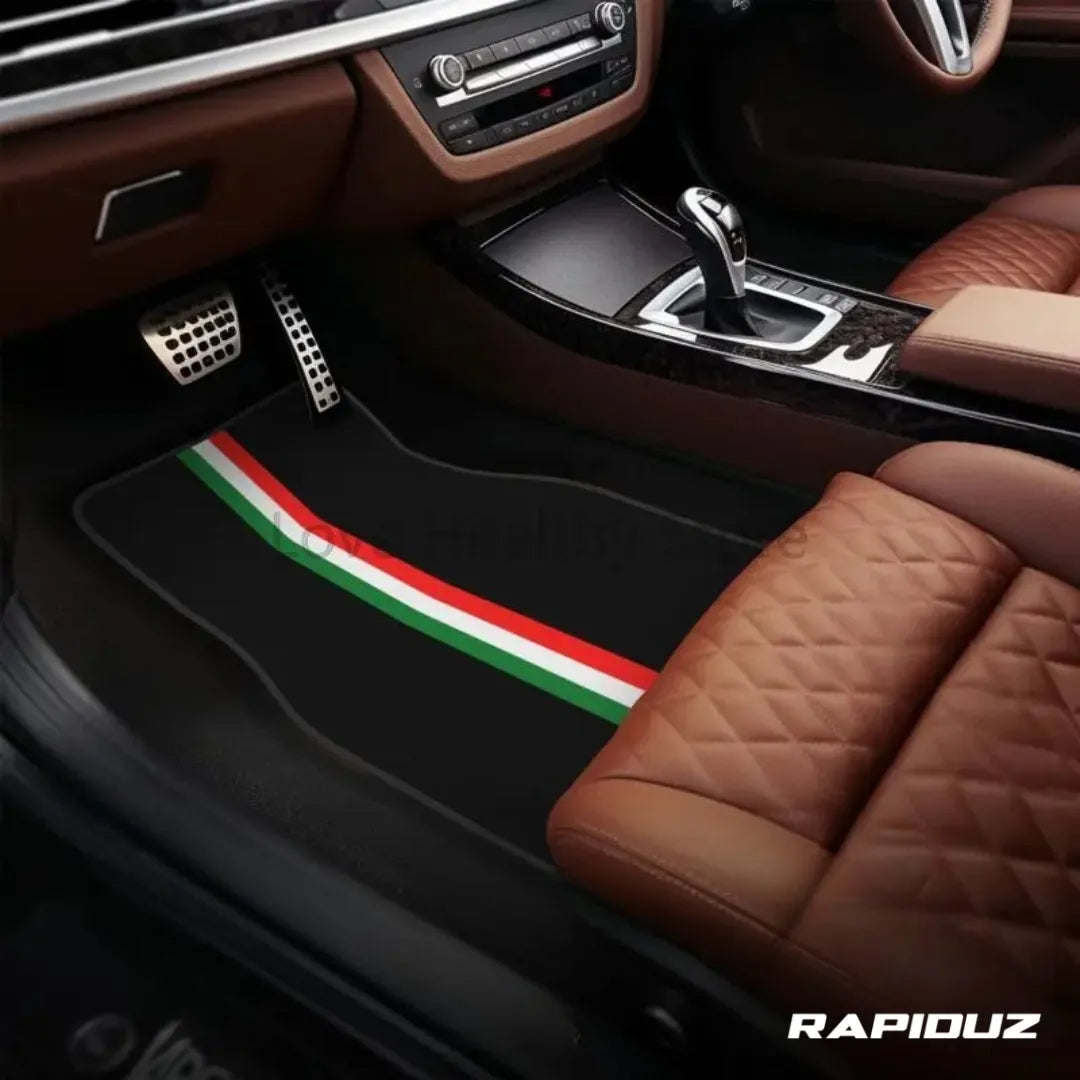 apete automotivo com visual da Itália instalado na parte dianteira do carro