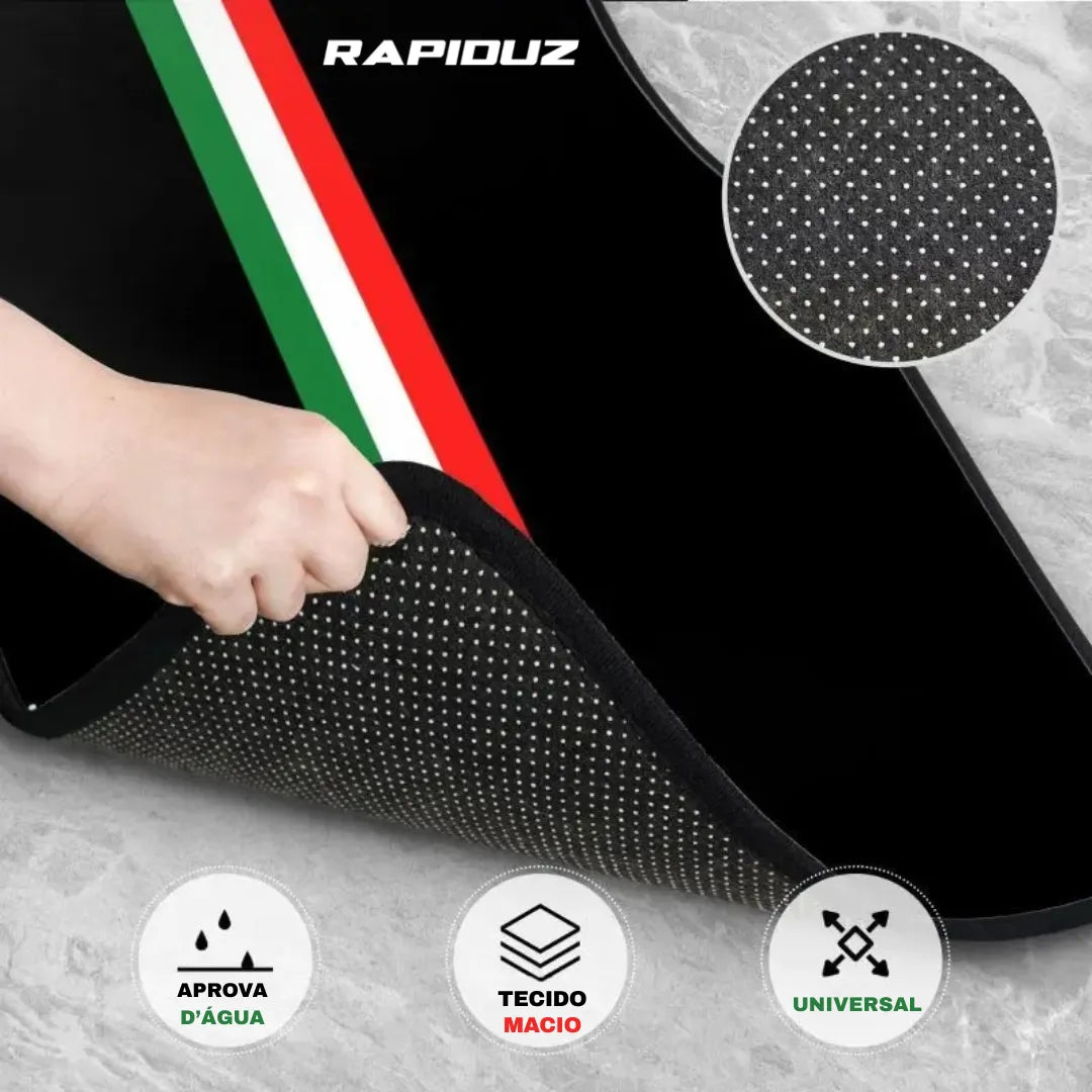 Tapete da Itália com tecido macio, à prova d’água e ajuste universal para qualquer carro