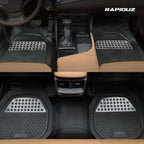 Kit com 4 tapetes automotivos impermeáveis instalados, proteção total para o carro