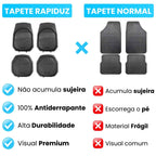 comparação do tapete automotivo da loja rapiduz com o tapete decarro normal