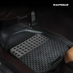 tpete de carro impermeável com base antiderrapante e acabamento resistente instalado na parte da frente do carro