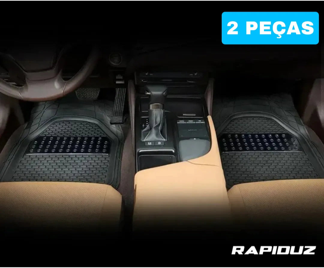 Tapete automotivo impermeável com 2 peças, resistente à água e fácil de limpar
