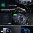 Bluetooth para carro, carregue seu celular via adaptador bluetooth para carro de alta qualidade.