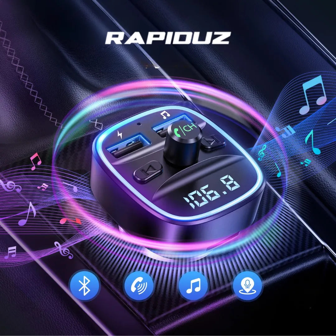 Conecte facilmente o adaptador bluetooth para carro e transforme seu rádio em um sistema viva-voz moderno.