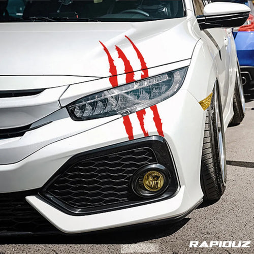 adesivo automotivo de cicatriz colado em uma lamborghini