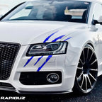 adesivo automotivo de cicatriz na cor azul