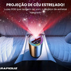 aromatizador para carro que possue luz de led para iluminar o interior do carro 