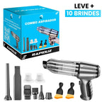 aspirador de po para carro com mais 10 acessórios de brinde inclusos 