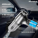 imagem mostra a duração da bateria do aspirador de po para carro