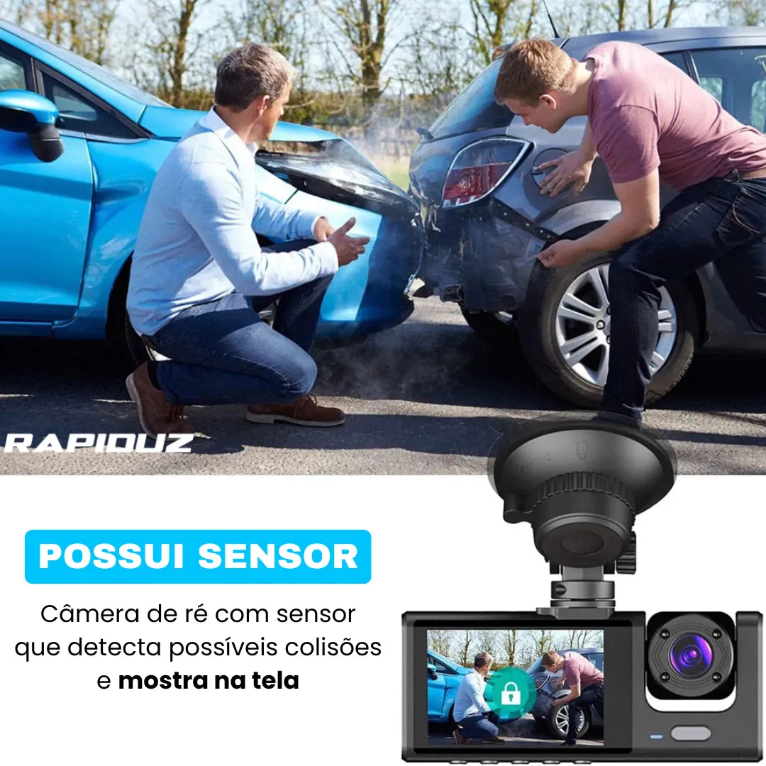 camera de re com sensor para evitar acidentes e ter mais segurança no carro