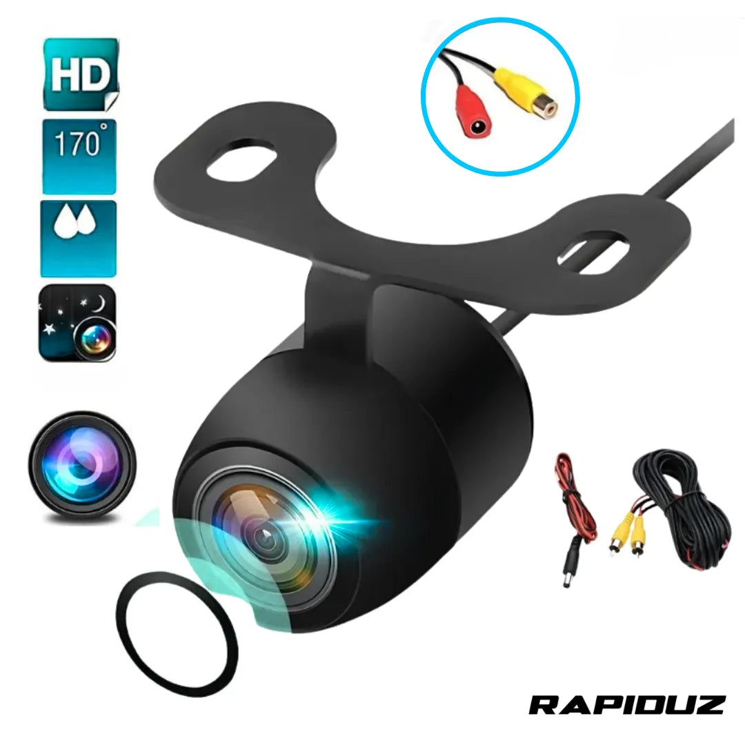 Imagem mostra câmera de ré para carro