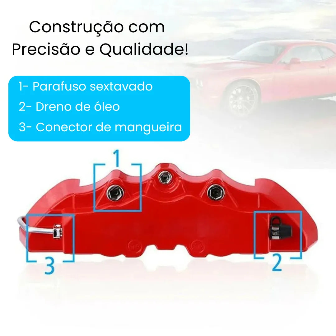 imagem mostra mostra como instalar a capa da pinça de freio