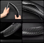 Imagem mostra material antiderrapante da capa de volante para máxima segurança.