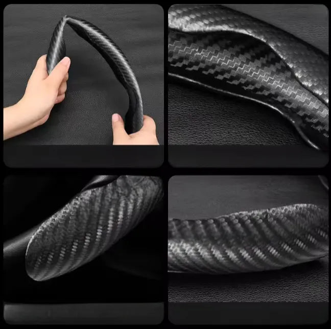 Imagem mostra material antiderrapante da capa de volante para máxima segurança.