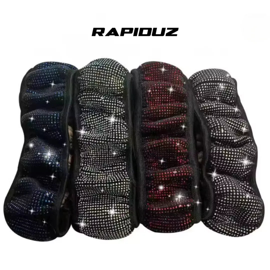 Capa de volante brilhante disponível em várias cores com efeito brilhoso