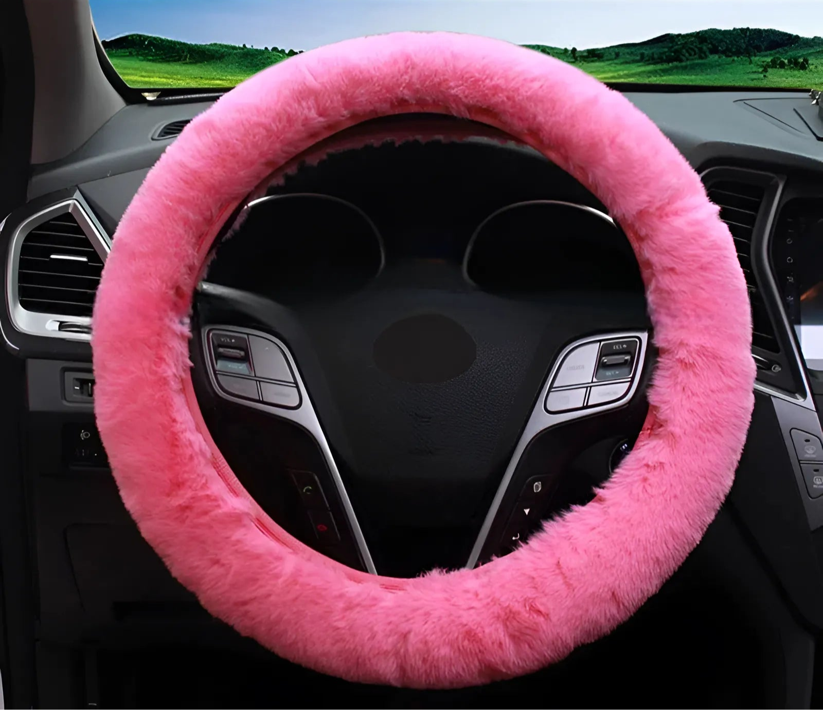 Capa de pelúcia para volante, estilo e fofura garantidos