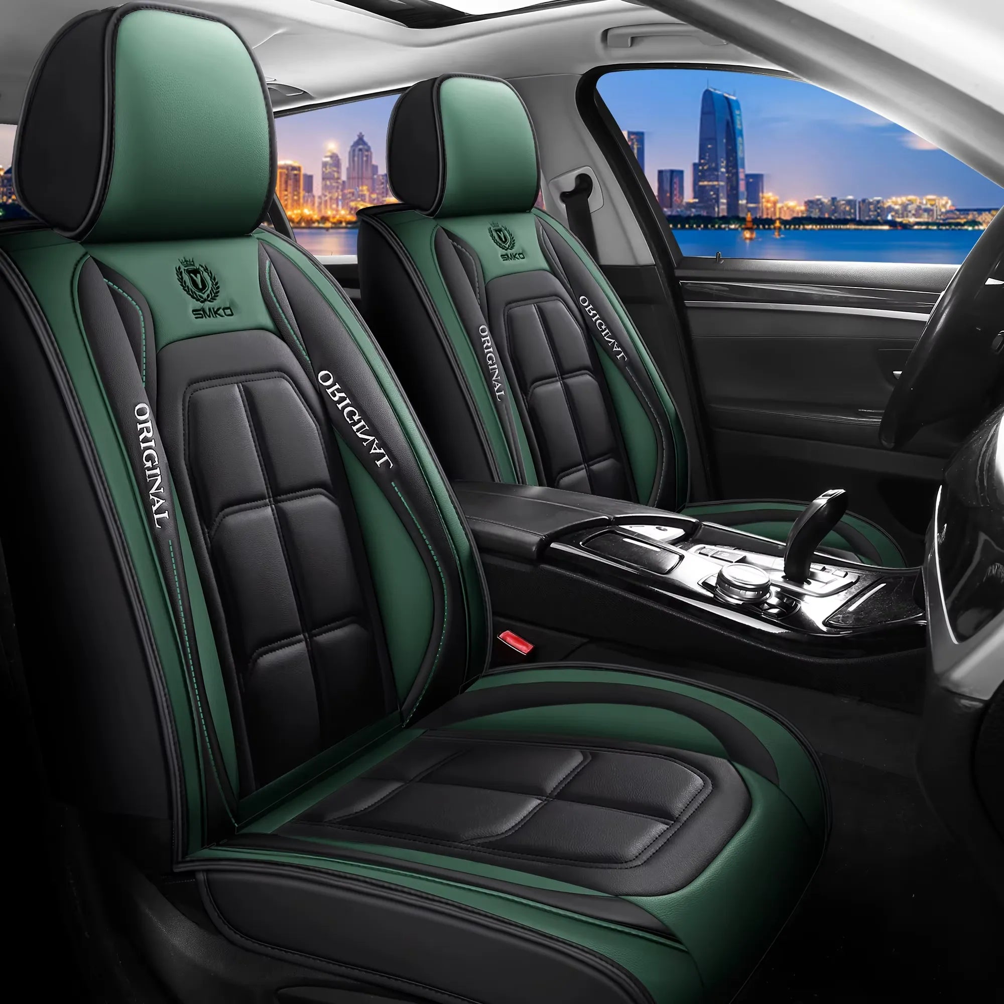 capa para banco de carro na cor verde