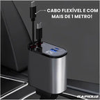 carregador de celular para carro com cabo de 1 metro para carregar o celular dentro do carro