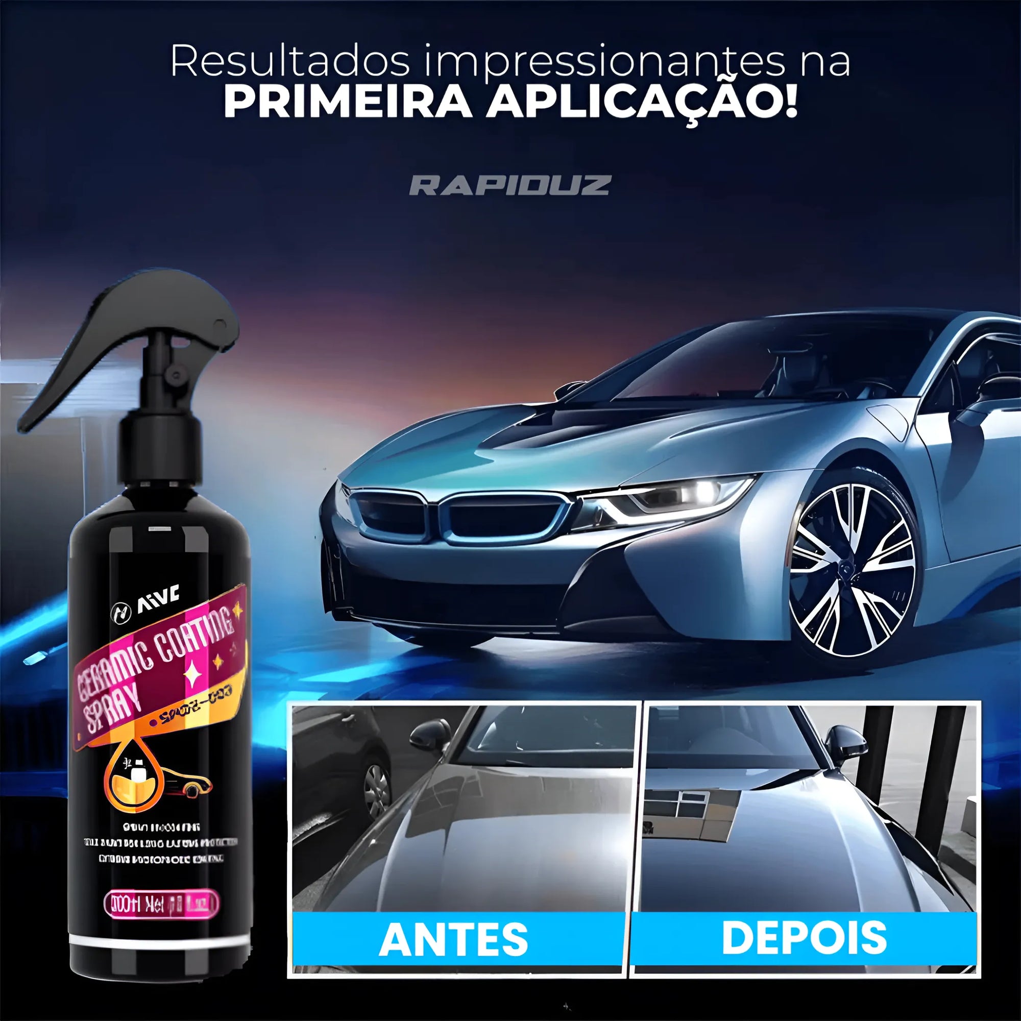 Cera líquida mostra resultado imediato já na primeira aplicação com brilho intenso