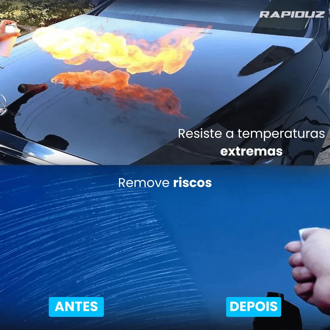 Cera líquida resistente ao calor e frio extremos, protege seu carro em qualquer clima e riscos