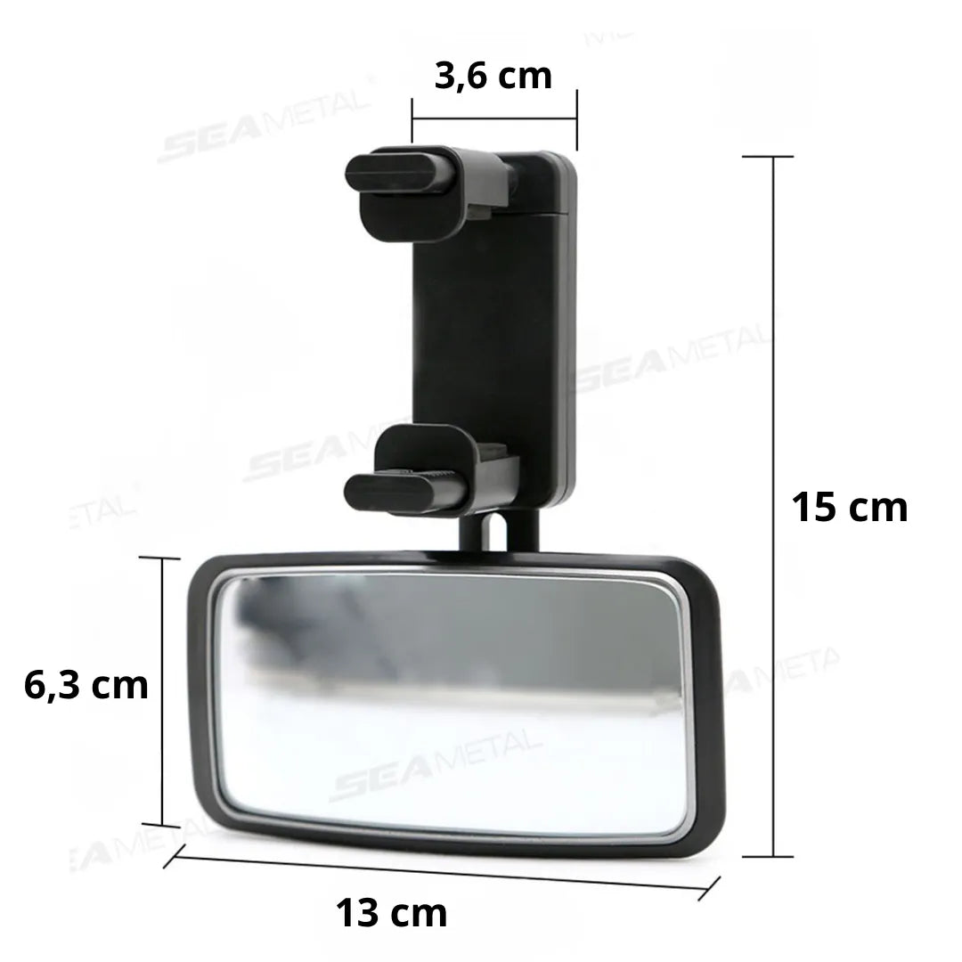 imagem mostra o tamanho do espelho carro bebe