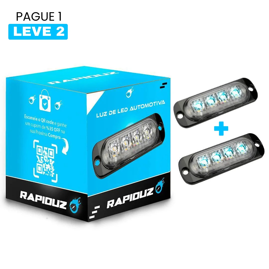 Farol de LED para carros com luzes de diversas cores, baixo consumo e alta durabilidade