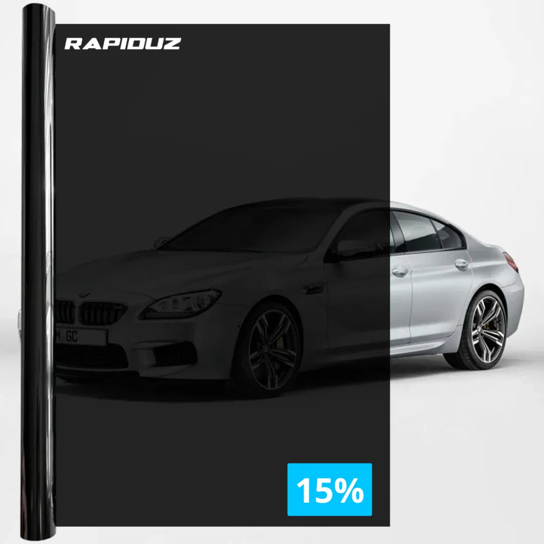 Insulfilm automotivo com brilho de 15%, alta privacidade e proteção contra o sol