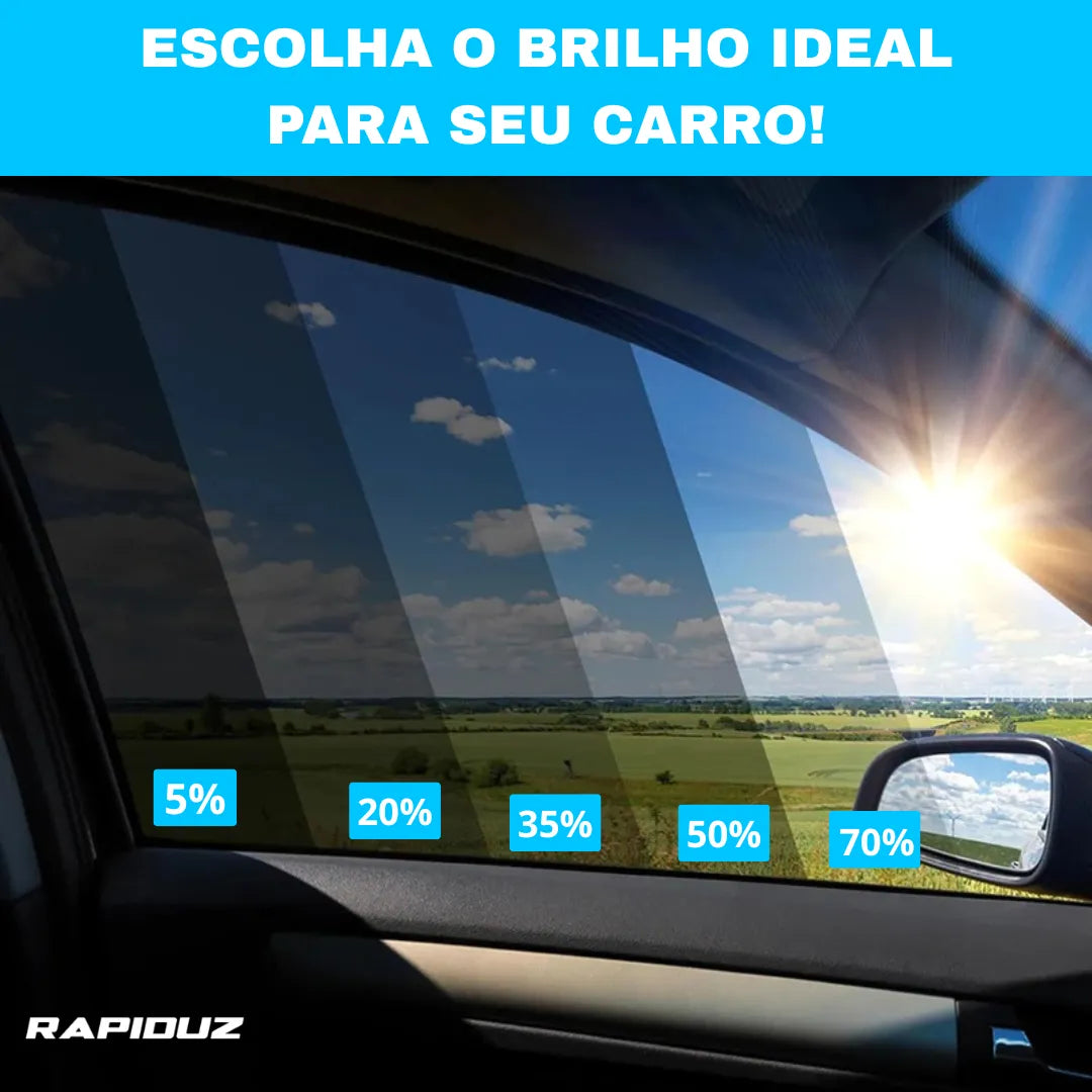 Vários níveis de insulfilm automotivo disponíveis para o vidro do carro