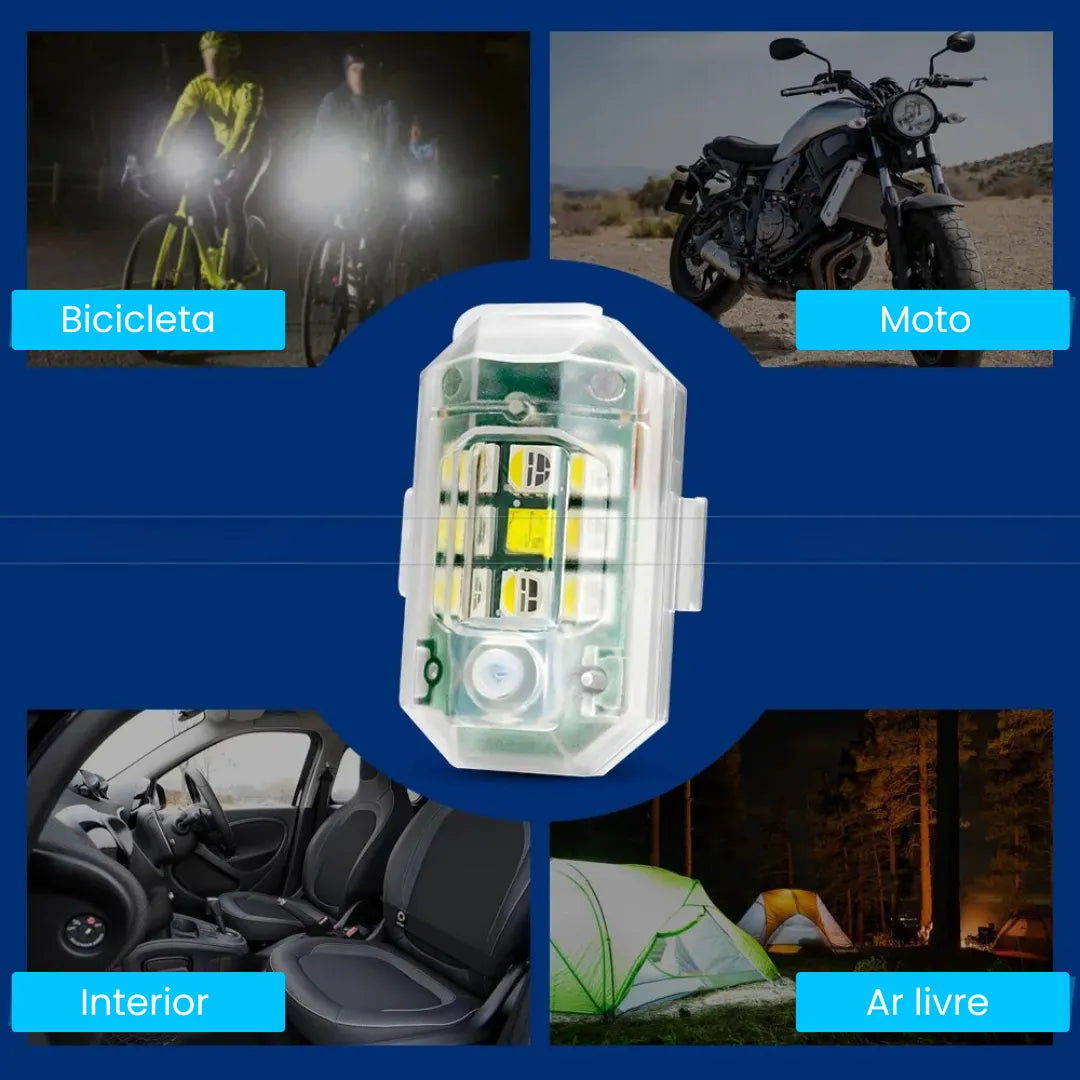 led para carro que pode ser utilizado na bicicleta, moto, interior do carro e etc