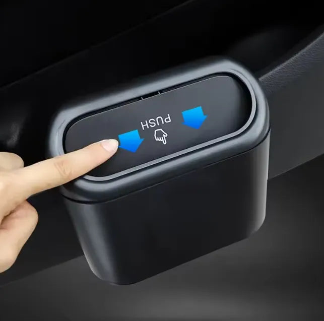 Tampa da lixeira para carro abre com um toque, ideal para uso rápido e fácil