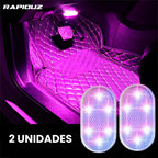 Kit com 2 luzes de LED magnéticas para carro, iluminação forte para o interior do carro