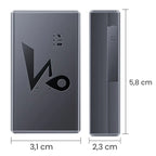 imagem mostra o tamanho do rastreador veicular da loja rapiduz