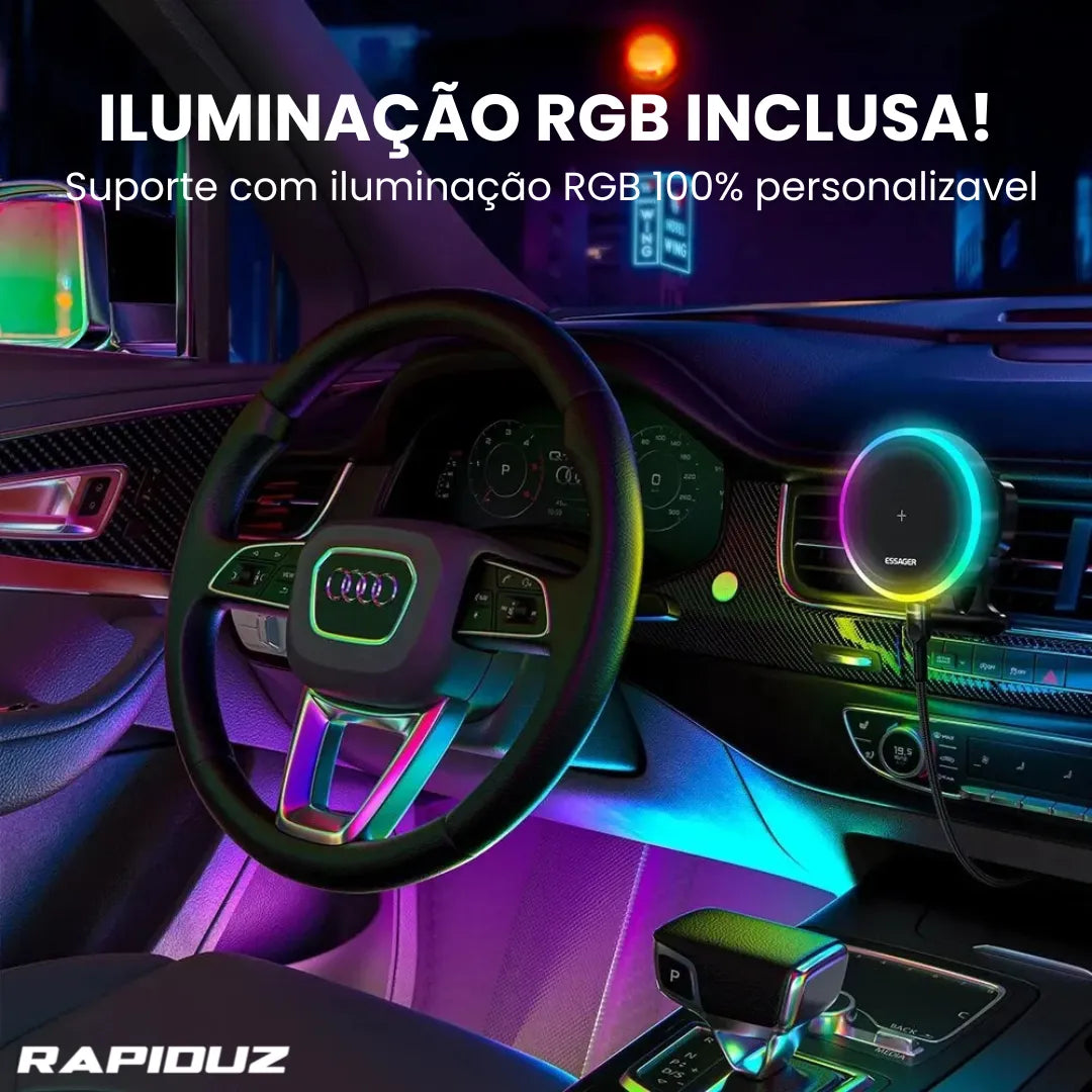 suporte de celular no carro com iluminação RGB inclusa no suporte de celular para carro