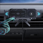 Suporte de celular para carro ajustável para o lado com 1 clique, fácil de usar