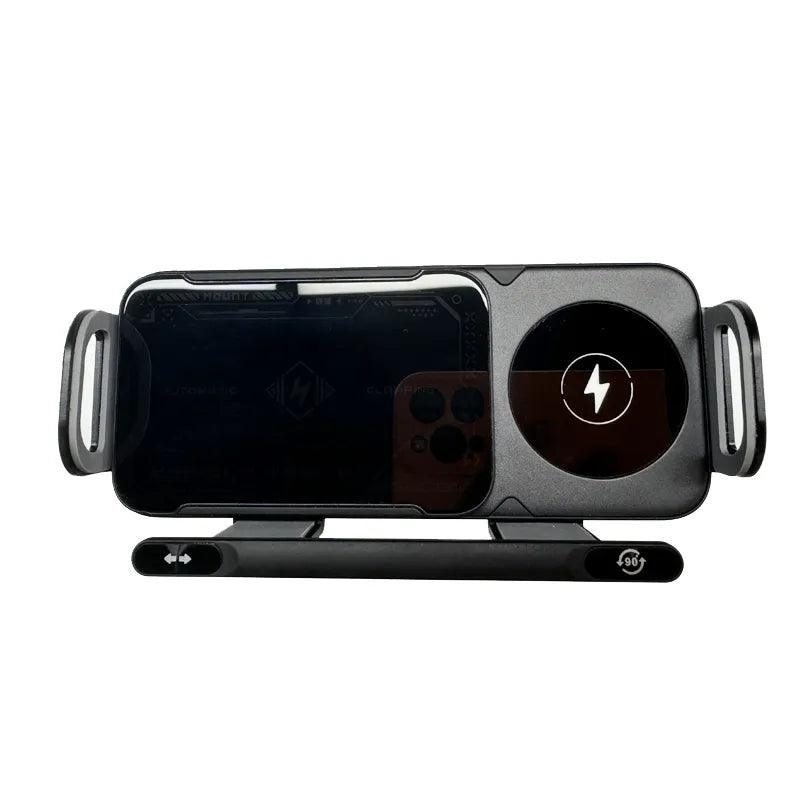 Suporte de celular para carro, ajustável com apenas 1 clique + carrega o celular ou tablet 